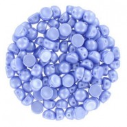 Czech 2-hole Cabochon beads 6mm Alabaster Pastel Lt.Sapphire